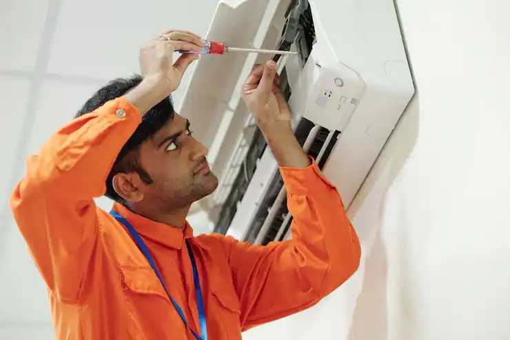 concentrated young indian enginee